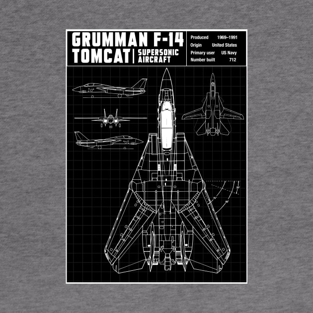 F14 TOMCAT DIAGRAM by theanomalius_merch